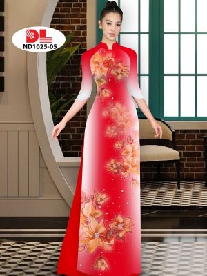 Vải Áo Dài Hoa In 3D AD ND1025 21